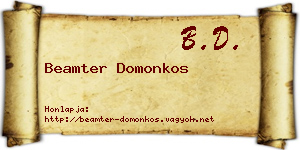 Beamter Domonkos névjegykártya